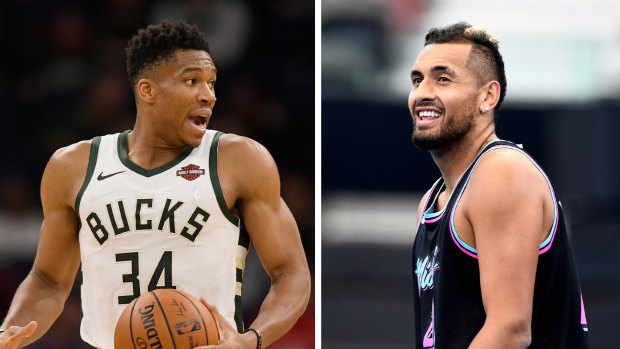 Giannis Antetokounmpo and Nick Kyrgios have developed a bromance on social media.
