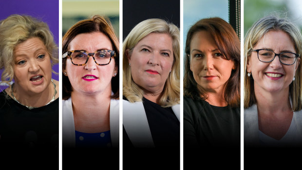 Jill Hennessy, Sarah Mitchell, Bronnie Taylor, Jaclyn Symes and Jacinta Allan are among the women in parliaments helping change their culture. 
