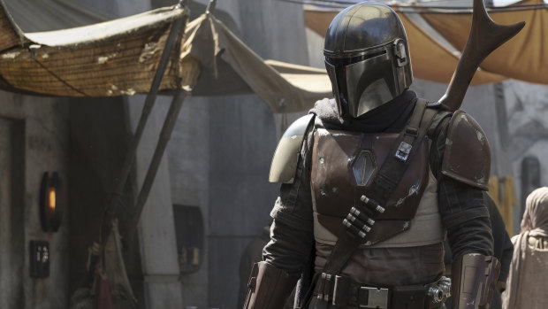 Pedro Pascal as Din Djarin in The Mandalorian.