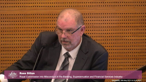 Ross Dillon at the royal commission.