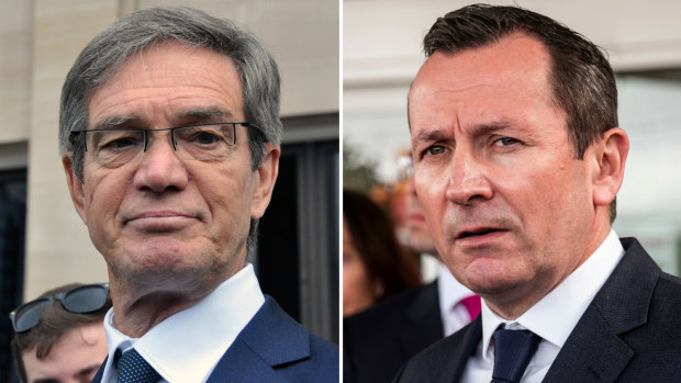 Opposition Leader Mike Nahan and Premier Mark McGowan have traded blows in parliament over the $136 million contract awarded to controversial Chinese telco Huawei.