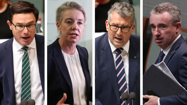 Nationals MPs David Littleproud, Bridget McKenzie, Keith Pitt and Kevin Hogan.