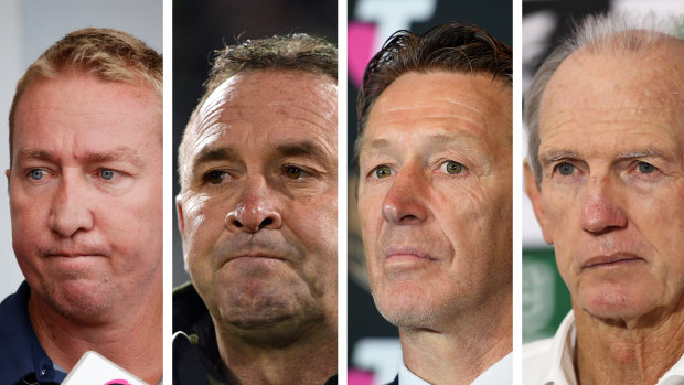 Trent Robinson, Ricky Stuart, Craig Bellamy and Wayne Bennett are some of the highest-paid coaches in the game.