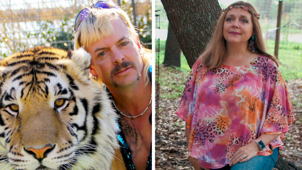 A federal judge has awarded ownership of the Joe Exotic's zoo to his chief rival Carole Baskin.