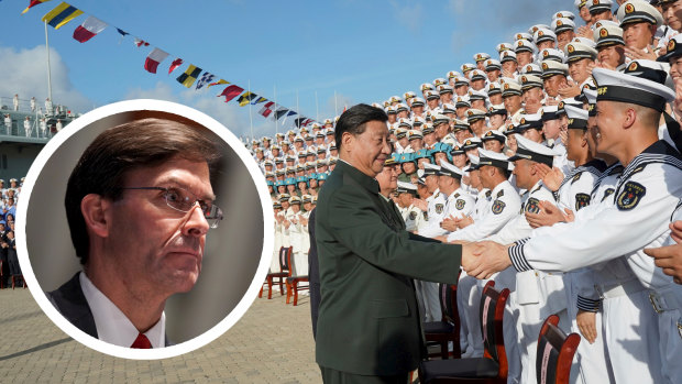US Defence Secretary Mark Esper delivered a blunt warning about China's ambitions in the South China Sea.