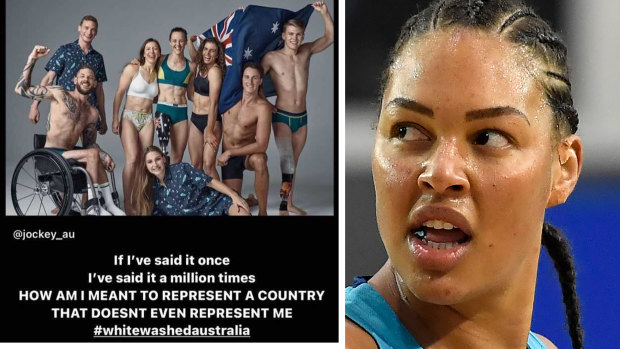 Liz Cambage threatened to boycott the Games on Instagram over the alleged “whitewashing” of two promotional shoots involving the Australian Olympic team.