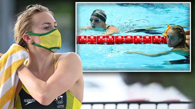 The clash between Ariarne Titmus (main) and Katie Ledecky (inset with Titmus at the 2019 World Championships) in the 400m at the Olympics will be one of the races of the Games.