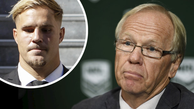 ARLC boss Peter Beattie led the campaign to stand down Jack de Belin (inset).