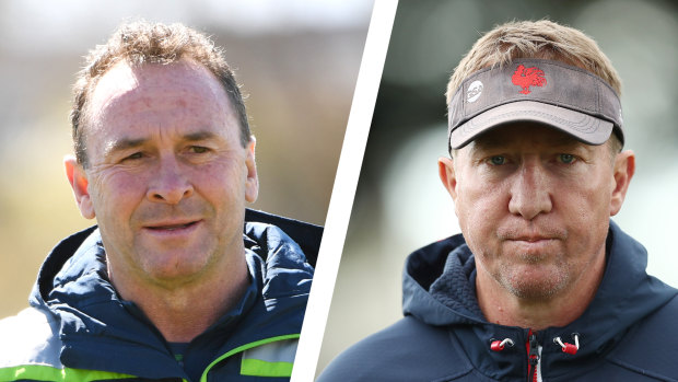 Ricky Stuart (left) and Trent Robinson have different approaches, but both have proven successful.