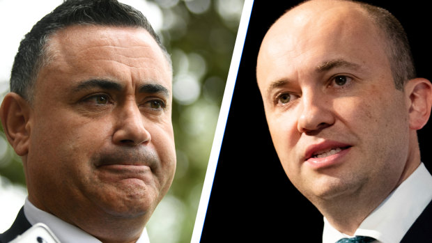 NSW Nationals leader John Barilaro and NSW Environment Minister Matt Kean have clashed over environmental issues. 