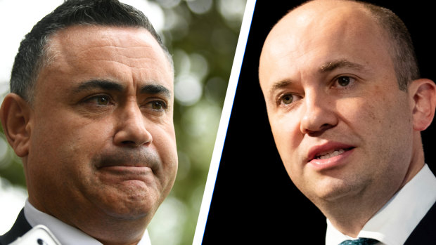 NSW Nationals leader John Barilaro and NSW Environment Minister Matt Kean have clashed over bushfire policy. 