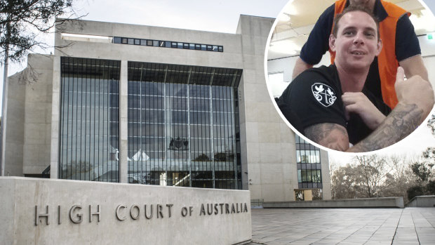 High Court of Australia. Inset, Indigenous man Brendan Thoms, whose case was at the centre of last week's ruling.
