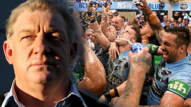 True blue: Phil Gould's jersey presentation may or may not have got the Blues over the line.