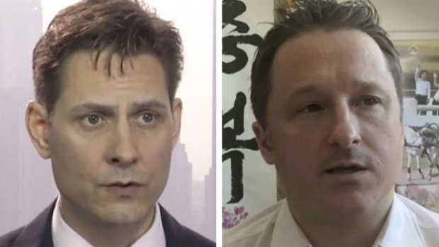 Detained in China: Canadian nationals Michael Kovrig (left) and Michael Spavor.