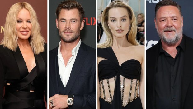 Kylie Minogue, Chris Hemsworth, Margot Robbie and Russell Crowe all publicly supported the marriage plebiscite, but have stayed silent on the Voice to Parliament.
