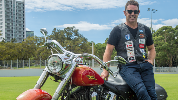 Big-hearted: Fittler is a tireless charity worker, raising funds through the annual Hogs for the Homeless motorbike ride.