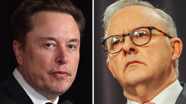 Elon Musk has hit back at Prime Minister Anthony Albanese, accusing him of censorship.