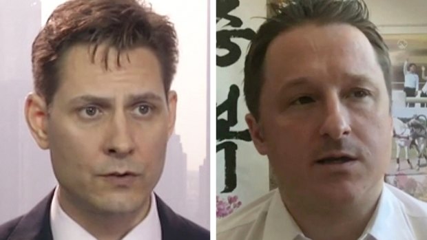 Detained in China: Canadian nationals Michael Kovrig, left, and Michael Spavor. 