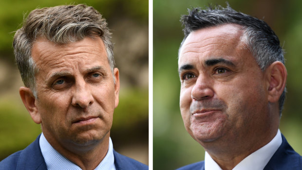 Liberal Andrew Constance and Nationals NSW leader John Barilaro.