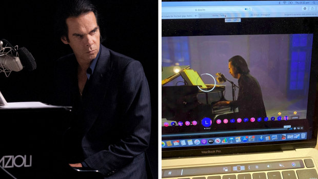 Nick Cave's online streaming concert event was hit by technical hiccups on Thursday night.