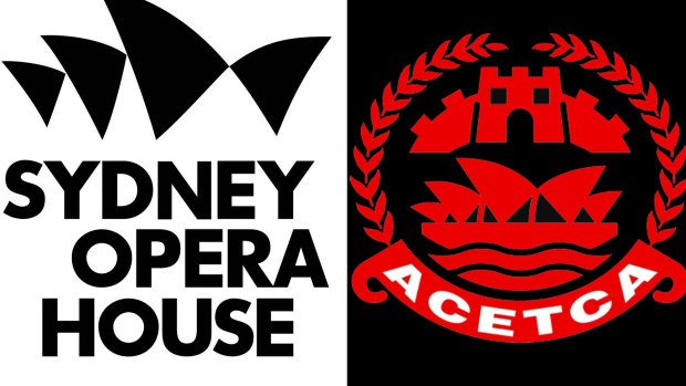 Sydney Opera House logo and the logo of the Australia China Economics, Trade & Culture Association.
