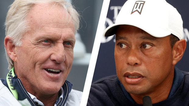 Tiger Woods said if Greg Norman is sacked then “we can all talk freely”.