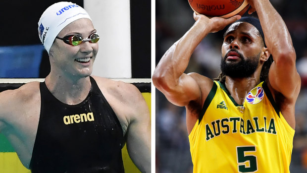 Swimmer Cate Campbell and basketballer Patty Mills.