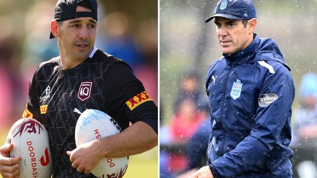 Queensland coach Billy Slater and NSW counterpart Brad Fittler.