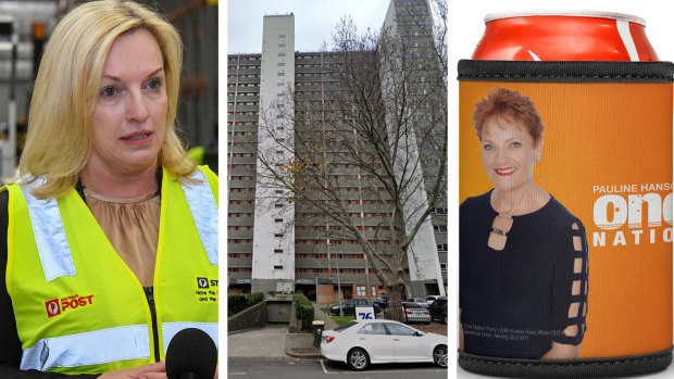 Australia Post chief executive Christine Holgate intervened to get Pauline Hanson stubby holders distributed to residents in one of Melbourne's locked down public housing towers. 