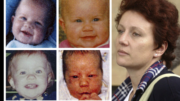 Kathleen Folbigg and her children (clockwise): Patrick, Sarah, Caleb and Laura.