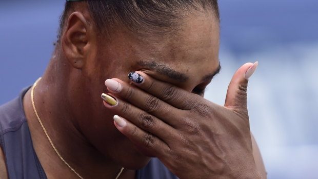 Emotion overcomes Serena Williams after her retirement from the final in Toronto.