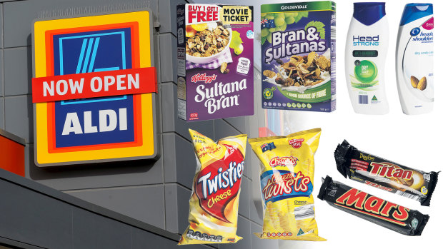  Aldi's cut-price products are packaged in ways that evoke leading brands.