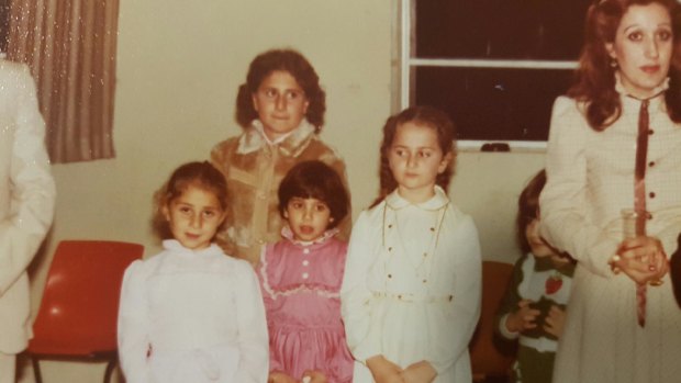 Gladys Berejiklian (at the back) in her early childhood. 
