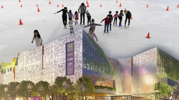 An artist's impression of the proposed redevelopment of the Macquarie Centre that would have forced the closure of the iconic ice rink.