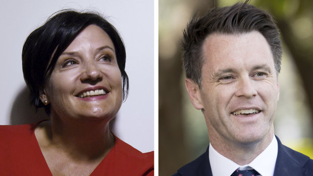 Right split ... factional colleagues Jodi McKay and Chris Minns are vying for the leadership of a divided NSW Labor Party.