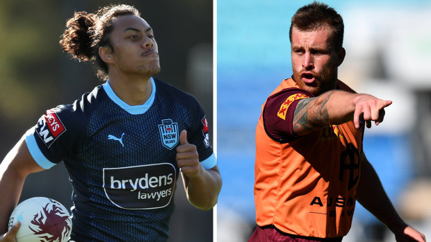 Cameron Munster (right) says the Queenslanders will be looking for Jarome Luai in the Origin opener.