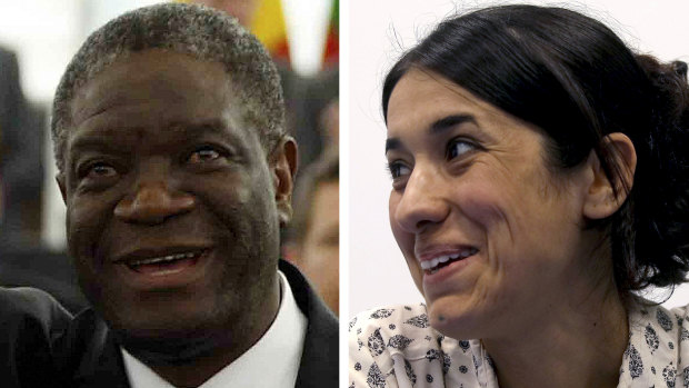 Denis Mukwege and Nadia Murad won the 2018 Nobel Peace Prize.