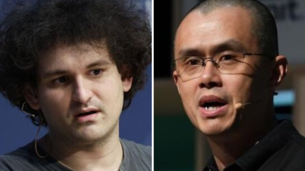 Like the Luke Skywalker and Darth Vader of crypto: Binance founder CZ Zhao (right) and FTX boss Sam Bankman-Fried.