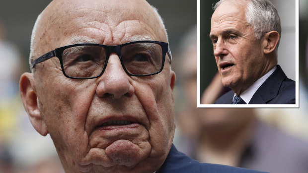 Rupert Murdoch and Malcolm Turnbull.