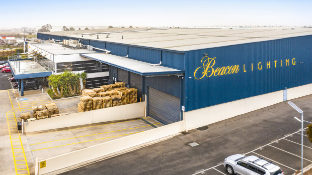 Beacon Lightings’ purpose-built distribution facility in Derrimut, Victoria owned by Centuria Industrial REIT.