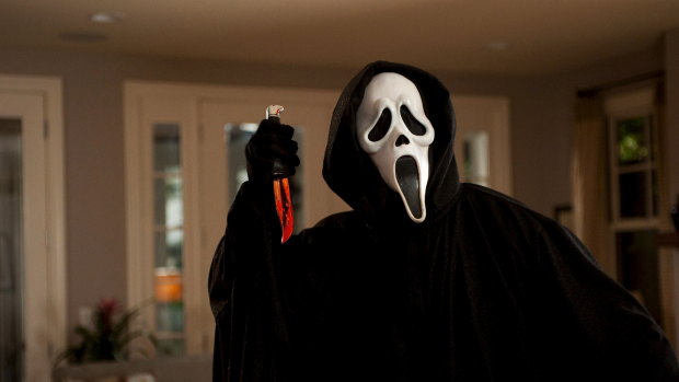 Ghostface, in Wes Craven's Scream movies. 