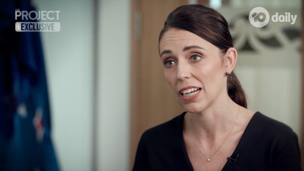 New Zealand Prime Minister Jacinda Ardern on The Project on Monday night.