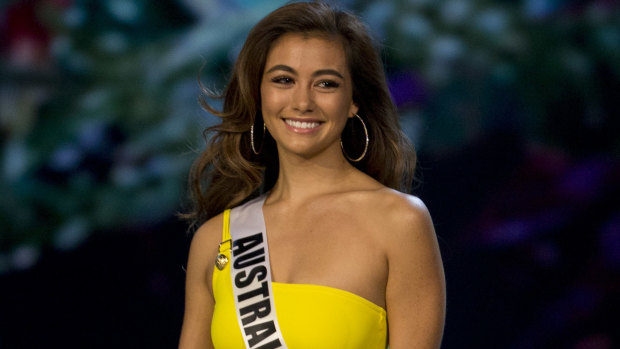 Miss Australia Francesca Hung participates in the swimsuit stage of Miss Universe 2018.