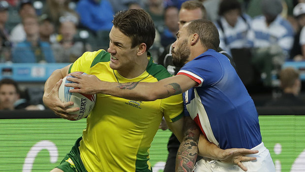 Lachie Anderson helped Australia claw back a two-try 12-0 scoreline in the first half.