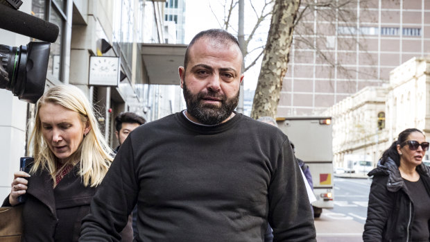 Nabil Maghnie leaves Melbourne Magistrates Court in July. 