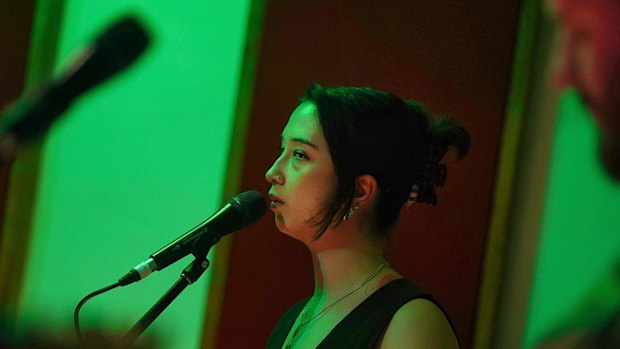 Stephanie McMillan, from duo Laughing Waters, says, “The intimacy is the best part” of the secret Sofar gigs.