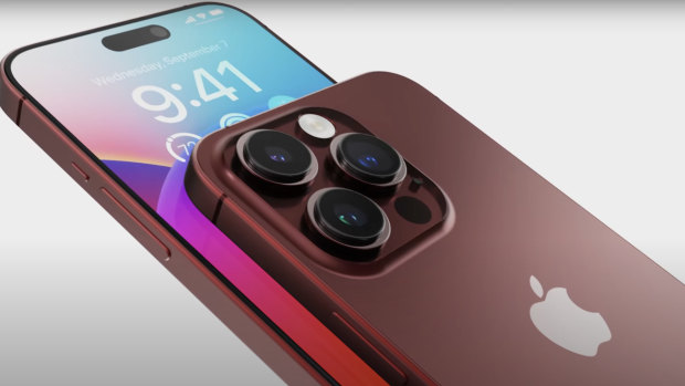 This iPhone 15 Pro render, by Technizo Concepts, shows slimmer screen bezels and new solid state buttons.