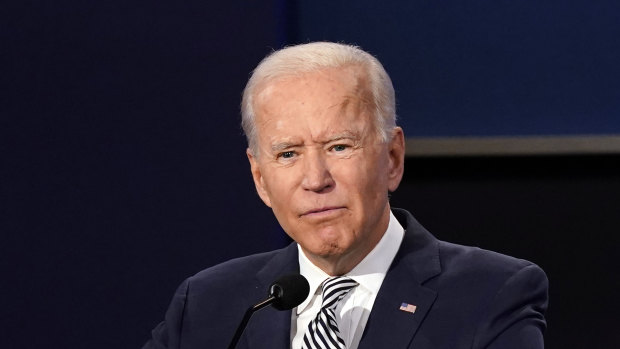 Democratic presidential candidate and former vice-president Joe Biden speaks during the first presidential debate.