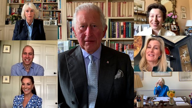 Prince Charles hosts a Zoom meeting with other senior members of the royal family to mark International Nurses Day.