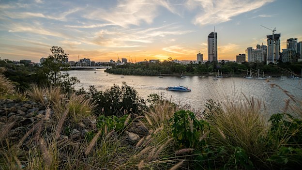 The Brisbane River.